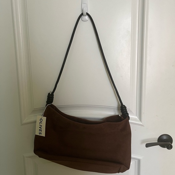 olives Bags Olives Vegan Leather Brown Large Tote Poshmark
